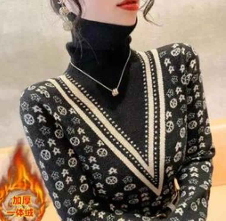 Women's Sweaters Luxury oversized Black white button down Plush for warmth Turtleneck Pullover Dress Shirt Tops Women's Clothing, 03
Women's Sweaters Luxury oversized Black white button down Plush for warmth Turtleneck Pullover Dress Shirt Tops Women's Clothing, 03