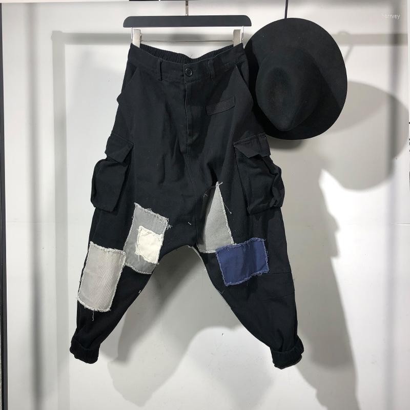 Men' Pants 20ss Owen Seak Men Casual Cross High Street Patchwork Construction Style Cargo Male Sweatpants Spring Harem, Black
Men' Pants 20ss Owen Seak Men Casual Cross High Street Patchwork Construction Style Cargo Male Sweatpants Spring Harem, Black