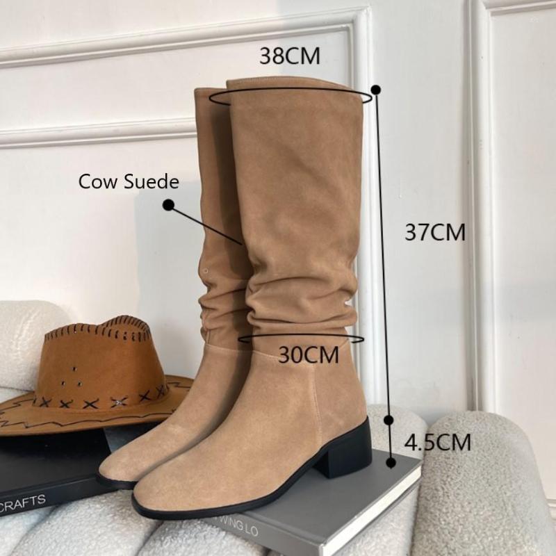 Boots INS Slip On Winter Simple Pleated Shoes Woman Cow Suede Casual Botas Korea Classic Style Spring Autumn, Khaki
Boots INS Slip On Winter Simple Pleated Shoes Woman Cow Suede Casual Botas Korea Classic Style Spring Autumn, Khaki