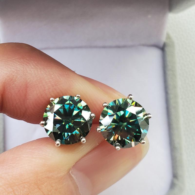 Stud Earrings Inbeaut 925 Silver Round Excellent Cut Total 6 Ct Pass Diamond Test Blue&Green Moissanite For Women Fine Jewelry
Stud Earrings Inbeaut 925 Silver Round Excellent Cut Total 6 Ct Pass Diamond Test Blue&Green Moissanite For Women Fine Jewelry