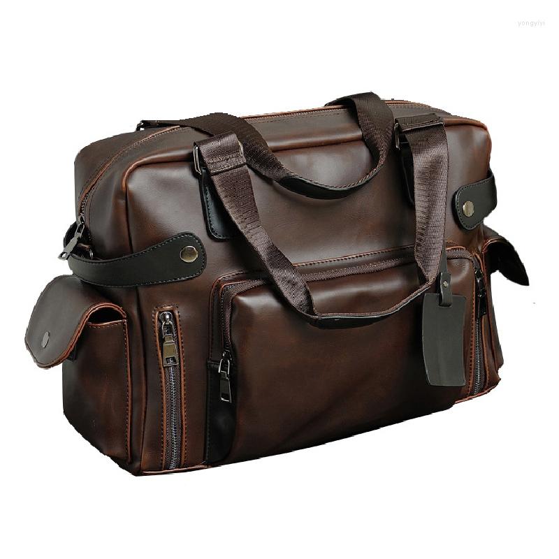 Duffel Bags Classic Crazy Horse PU Leather Men's Zipper Handbag Large Capacity Travel Bag Casual Shoulder Messenger, Coffee
Duffel Bags Classic Crazy Horse PU Leather Men's Zipper Handbag Large Capacity Travel Bag Casual Shoulder Messenger, Coffee