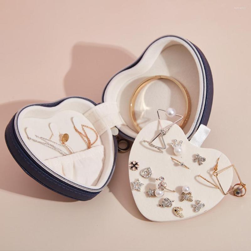 Jewelry Pouches Heart Shaped Leather Boxes Portable Travel Organizer Mini Case For Women Girls Storage
Jewelry Pouches Heart Shaped Leather Boxes Portable Travel Organizer Mini Case For Women Girls Storage