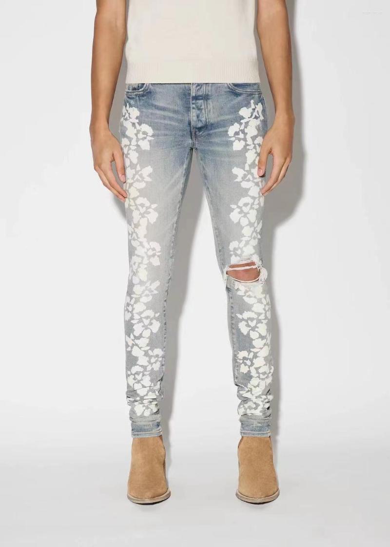 Men's Jeans 2022 Fashion AM Casual Black Man Pants Flower Printed Men's Blue Male Denim Knee Hole Micro Elastic Trousers
Men's Jeans 2022 Fashion AM Casual Black Man Pants Flower Printed Men's Blue Male Denim Knee Hole Micro Elastic Trousers