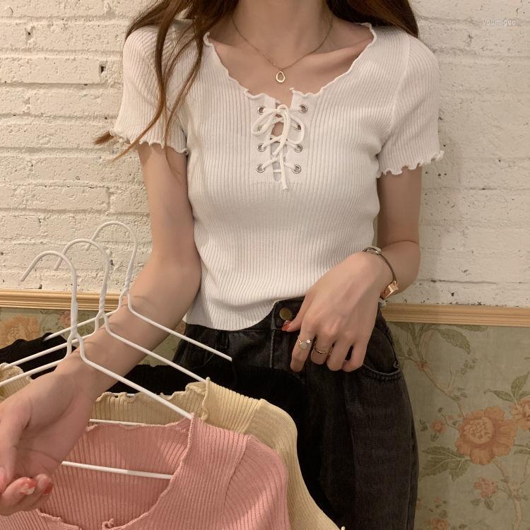 Women' T Shirts Woman Tshirts Short Model In White Color Sleeve Knitted Spring And Summer Women' 2022 Tops Crop Top Mujer Camisetas, Black
Women' T Shirts Woman Tshirts Short Model In White Color Sleeve Knitted Spring And Summer Women' 2022 Tops Crop Top Mujer Camisetas, Black