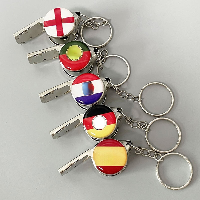 Keychains Soccer Football Fan Supplies Iron Whistle Referee Whistles Commemoration