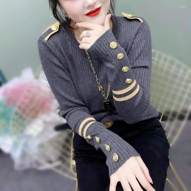 Women's Sweaters Sueter Women Autumn Sweater British Style Designer Casual Knitting Pullovers Long Sleeve Buckles Golden Femininas NS868, Green
Women's Sweaters Sueter Women Autumn Sweater British Style Designer Casual Knitting Pullovers Long Sleeve Buckles Golden Femininas NS868, Green