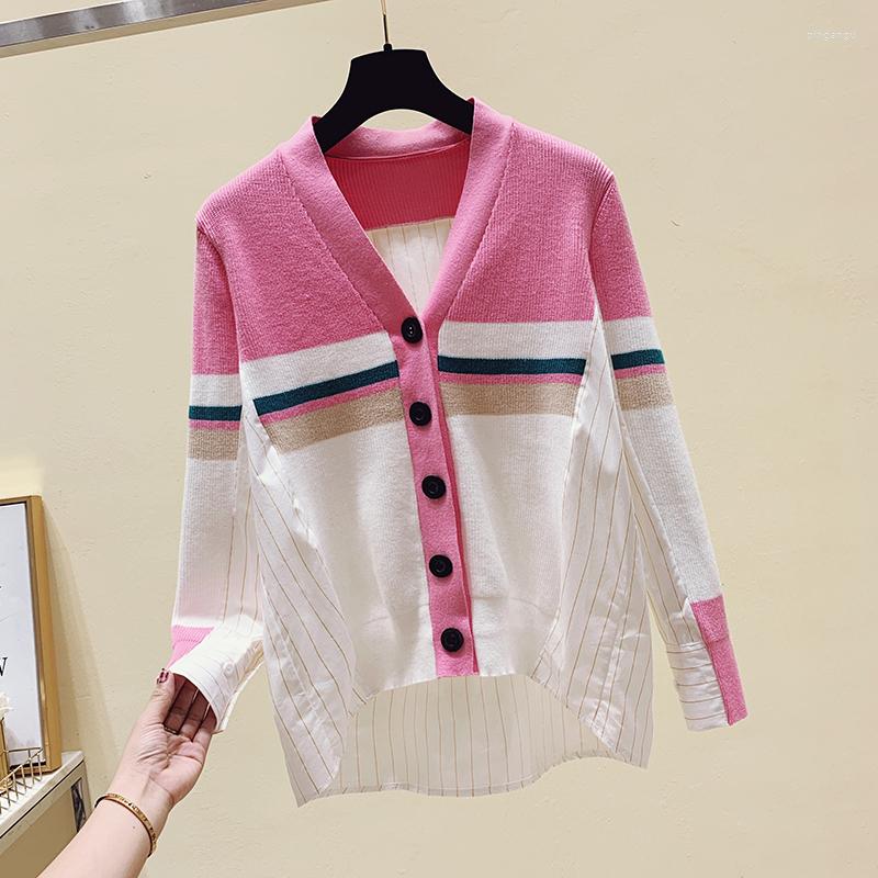 Women's Knits Knitted Patchwork Women Sweater Cardigan Autumn Winter 2022 Loose Long-Sleeved Striped Casual Female Outwear Coats Tops, Pink
Women's Knits Knitted Patchwork Women Sweater Cardigan Autumn Winter 2022 Loose Long-Sleeved Striped Casual Female Outwear Coats Tops, Pink