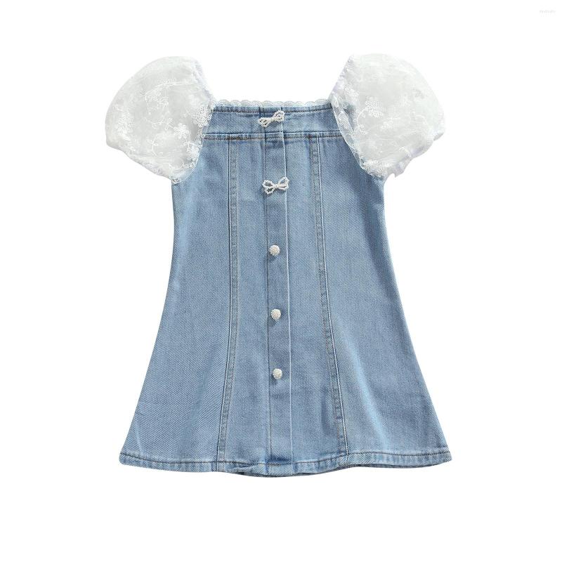 Girl Dresses Wallarenear 2-7Years Summer Kids Girls Short Sleeve Denim Dress Fashion Solid Lace Stitching A-line Clothes, Picture shown
Girl Dresses Wallarenear 2-7Years Summer Kids Girls Short Sleeve Denim Dress Fashion Solid Lace Stitching A-line Clothes, Picture shown