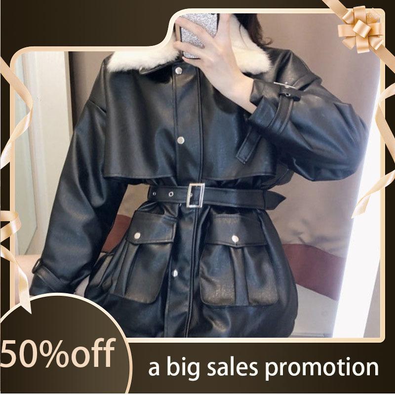 Women's Leather Coat Women's Medium Long Winter 2022 Korean Loose Cotton Padded Jacket Plush Thickened Locomotive PU, Black
Women's Leather Coat Women's Medium Long Winter 2022 Korean Loose Cotton Padded Jacket Plush Thickened Locomotive PU, Black