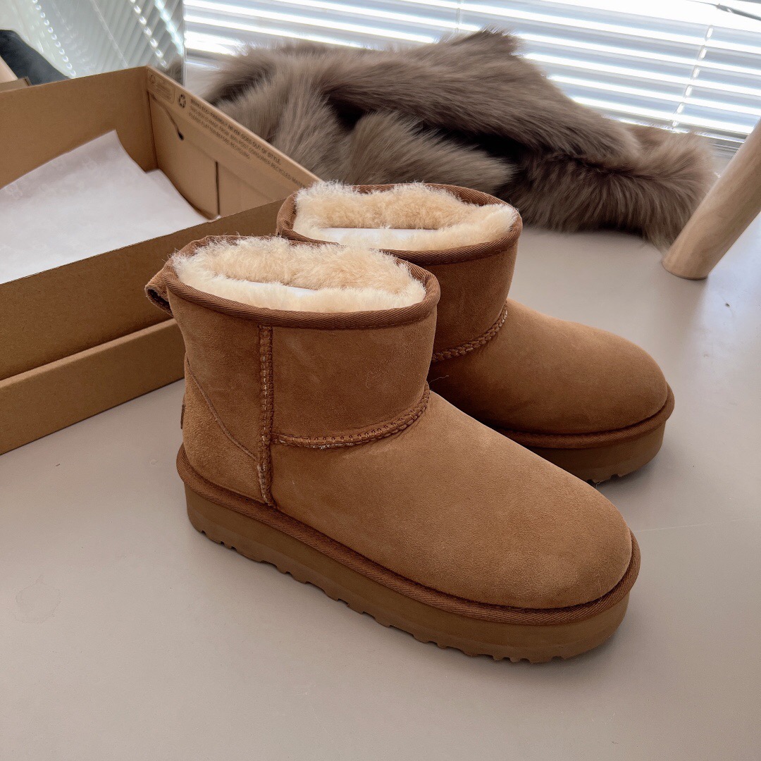 

Hot style Womens Tazz Slippers Fur Slides Classic Ultra Mini Platform Boot Tasman Slip-on Les Petites Suede Wool Blend Comfort Winter Designer Booties 35-40 uggitys A1, Shoebox