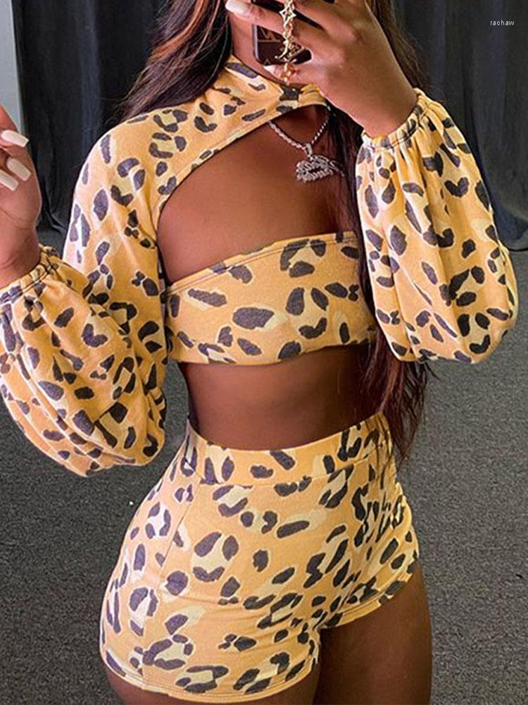 Women' Tracksuits Trendy Personality Leopard Three-piece Suits Sporty Cycling Outfits Long Sleeve Hooded Cover-up Shawl Tube Top High Waist, Yellow
Women' Tracksuits Trendy Personality Leopard Three-piece Suits Sporty Cycling Outfits Long Sleeve Hooded Cover-up Shawl Tube Top High Waist, Yellow