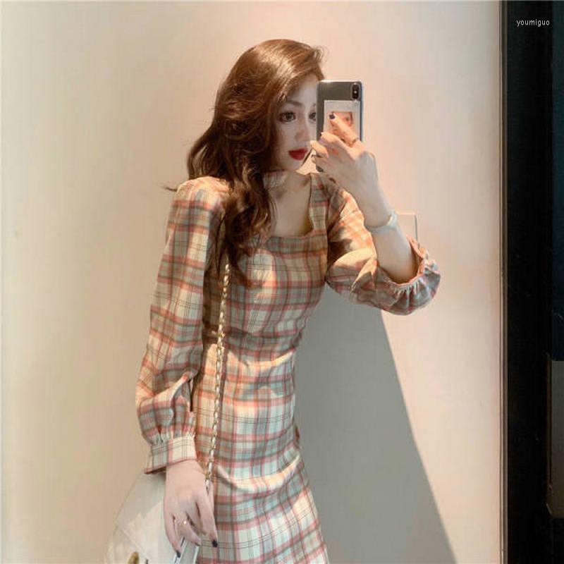 Casual Dresses Women Early Autumn Clothing Vintage Skirt Mature Style Plaid Dress Slim Fit Long Vestido De Mujer Femme Robe, Apricot
Casual Dresses Women Early Autumn Clothing Vintage Skirt Mature Style Plaid Dress Slim Fit Long Vestido De Mujer Femme Robe, Apricot