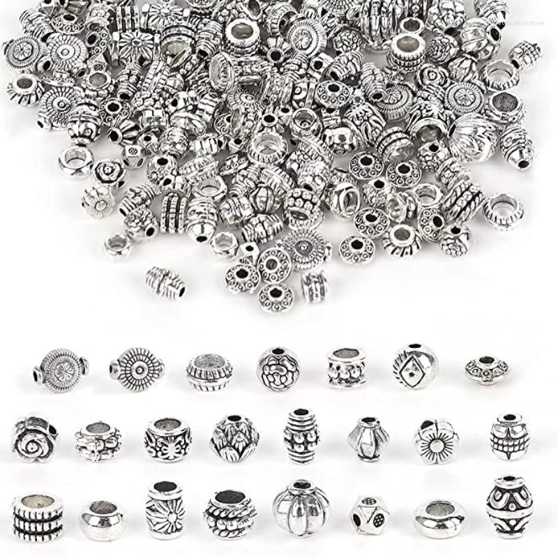 

Beads 180pcs/lot Tibetan Antique Silver Color Hollow Ball Metal Spacer For Jewelry Making DIY Bracelet Nekclace