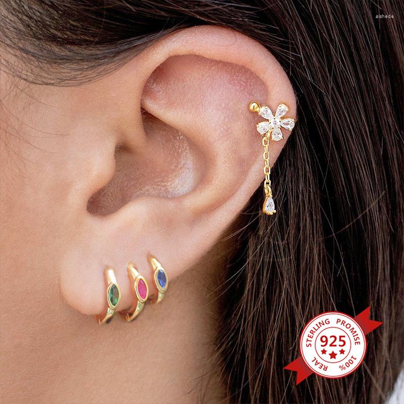 Hoop Earrings DAIWUJAN Simple Single Zircon Round Gold For Women Black/Sapphire/Purple/Red 925 Sterling Silver Jewelry
Hoop Earrings DAIWUJAN Simple Single Zircon Round Gold For Women Black/Sapphire/Purple/Red 925 Sterling Silver Jewelry