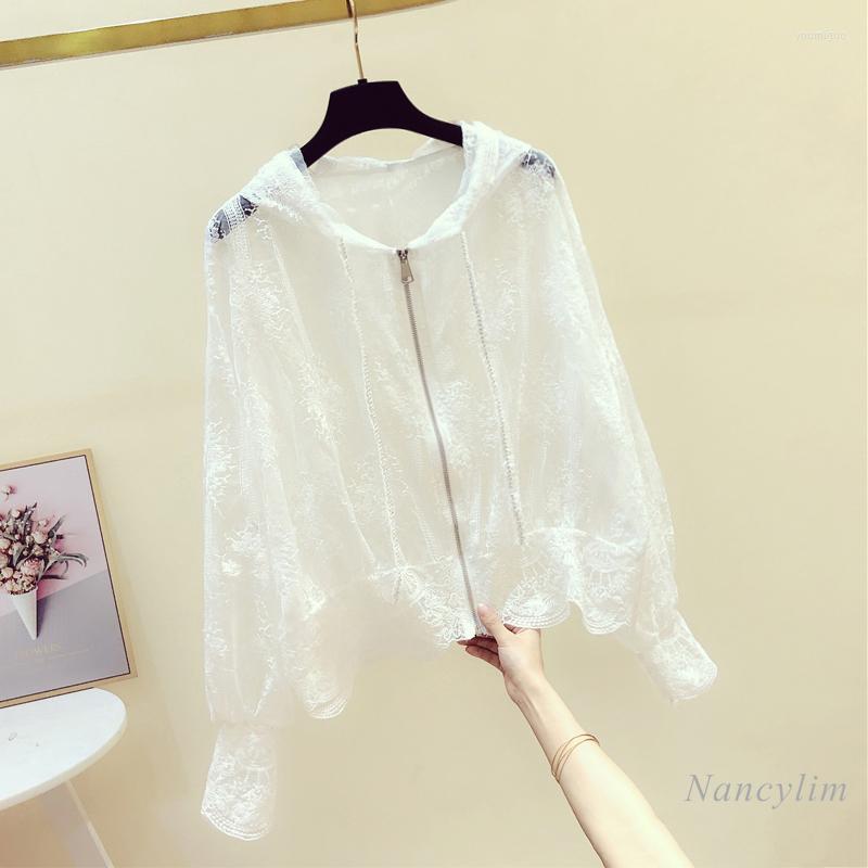Women' Blouses Hoodie With Drawstrings Sun Protection Shirt Women Thin White Lace Coat Long Sleeve Zipper 2022 Spring Summer Top
Women' Blouses Hoodie With Drawstrings Sun Protection Shirt Women Thin White Lace Coat Long Sleeve Zipper 2022 Spring Summer Top