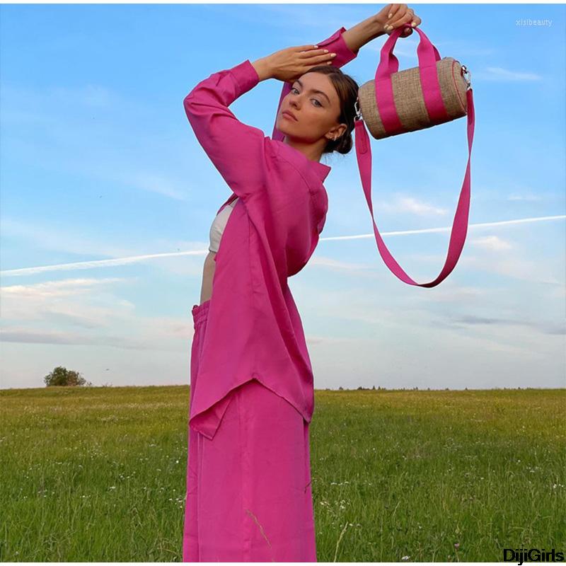Women' Two Piece Pants Casual Women' Shirt Wide Leg Set Fashion Long Sleeve Shirts High Waist Sets Female 2022 Summer Lady Suit, Pink
Women' Two Piece Pants Casual Women' Shirt Wide Leg Set Fashion Long Sleeve Shirts High Waist Sets Female 2022 Summer Lady Suit, Pink