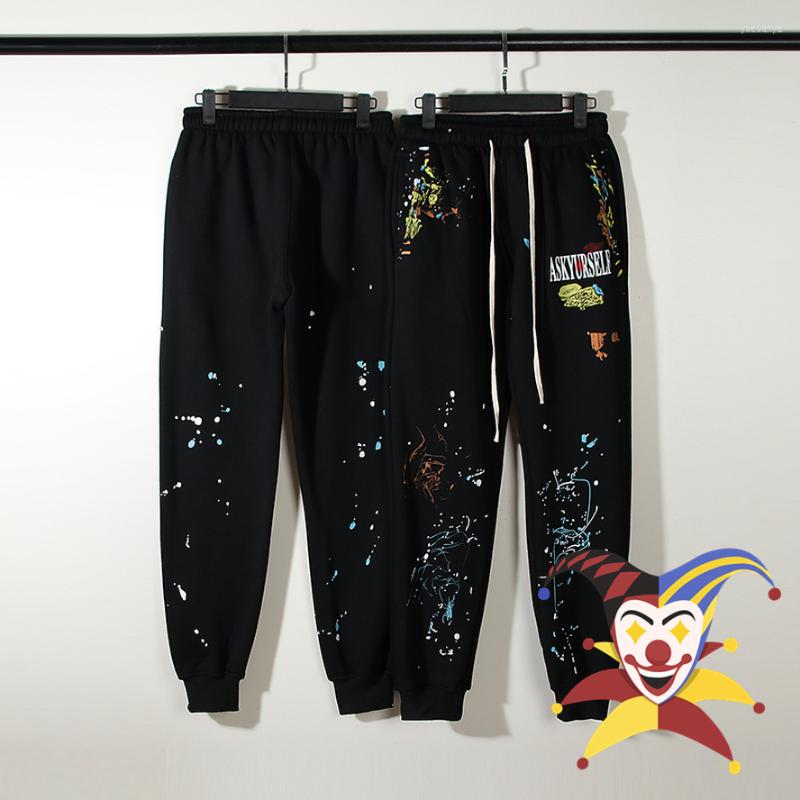 Men's Pants Colorful Spot Askyurself Sweatpants Men Women Graphic Printing Vintage High Street Black ASK Trousers
Men's Pants Colorful Spot Askyurself Sweatpants Men Women Graphic Printing Vintage High Street Black ASK Trousers
