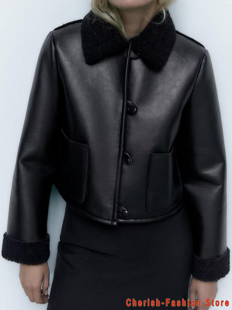 Women's Leather PU Motorcycle Jacket Fashion Winter Warm Plush Thick Outerwear Korean Zipper Fur Collar Coat Woman Black, Ly7159 black
Women's Leather PU Motorcycle Jacket Fashion Winter Warm Plush Thick Outerwear Korean Zipper Fur Collar Coat Woman Black, Ly7159 black