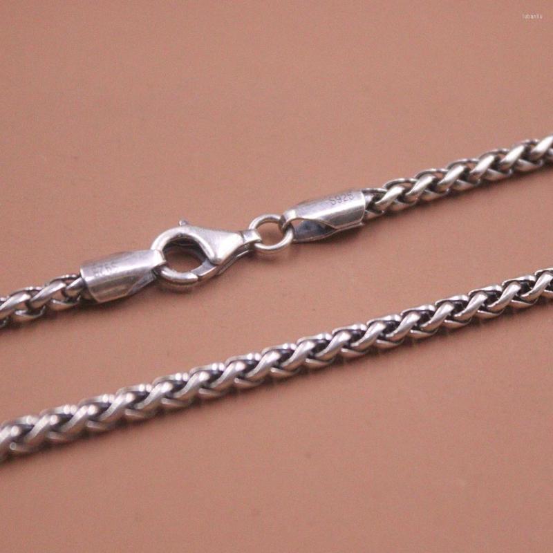Chains Real 925 Sterling Silver Necklace Men's 3mm Width Round Wheat Link Vintage Jewelry 26inch
Chains Real 925 Sterling Silver Necklace Men's 3mm Width Round Wheat Link Vintage Jewelry 26inch