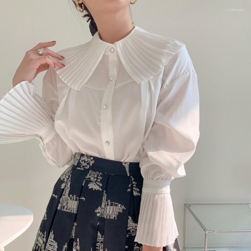 Women' Blouses 2022 Spring Women' Turn Down Collar Shirt Fashion Female Lantern Sleeve Elegant Top Single Breasted, Picture shown
Women' Blouses 2022 Spring Women' Turn Down Collar Shirt Fashion Female Lantern Sleeve Elegant Top Single Breasted, Picture shown