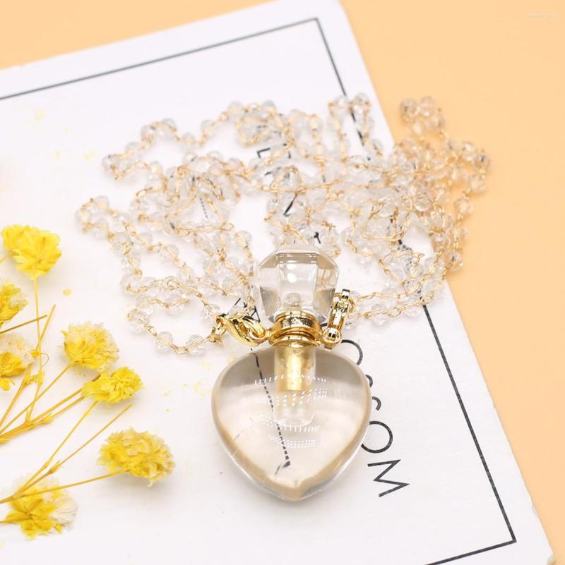 Pendant Necklaces Natural Stone White Crystal Perfume Bottle Necklace Essential Oil Diffuser Vial Jewelry Charm
Pendant Necklaces Natural Stone White Crystal Perfume Bottle Necklace Essential Oil Diffuser Vial Jewelry Charm