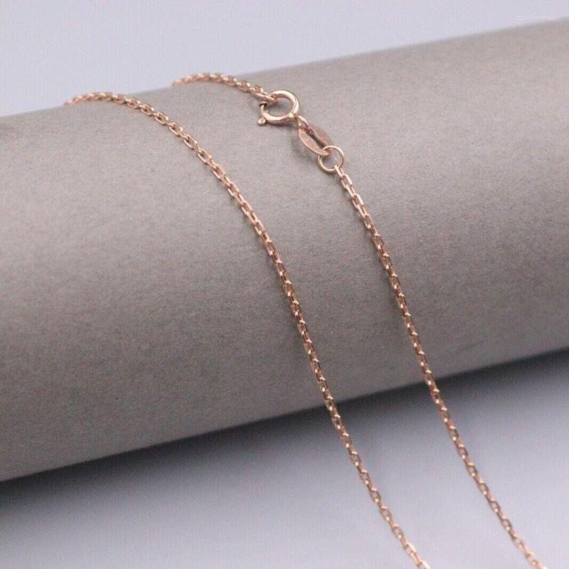 Chains Genuine Real 18K Rose Gold 1.1mm Cable Link Chain Necklace For Woman 20inch Stamp Au750
Chains Genuine Real 18K Rose Gold 1.1mm Cable Link Chain Necklace For Woman 20inch Stamp Au750