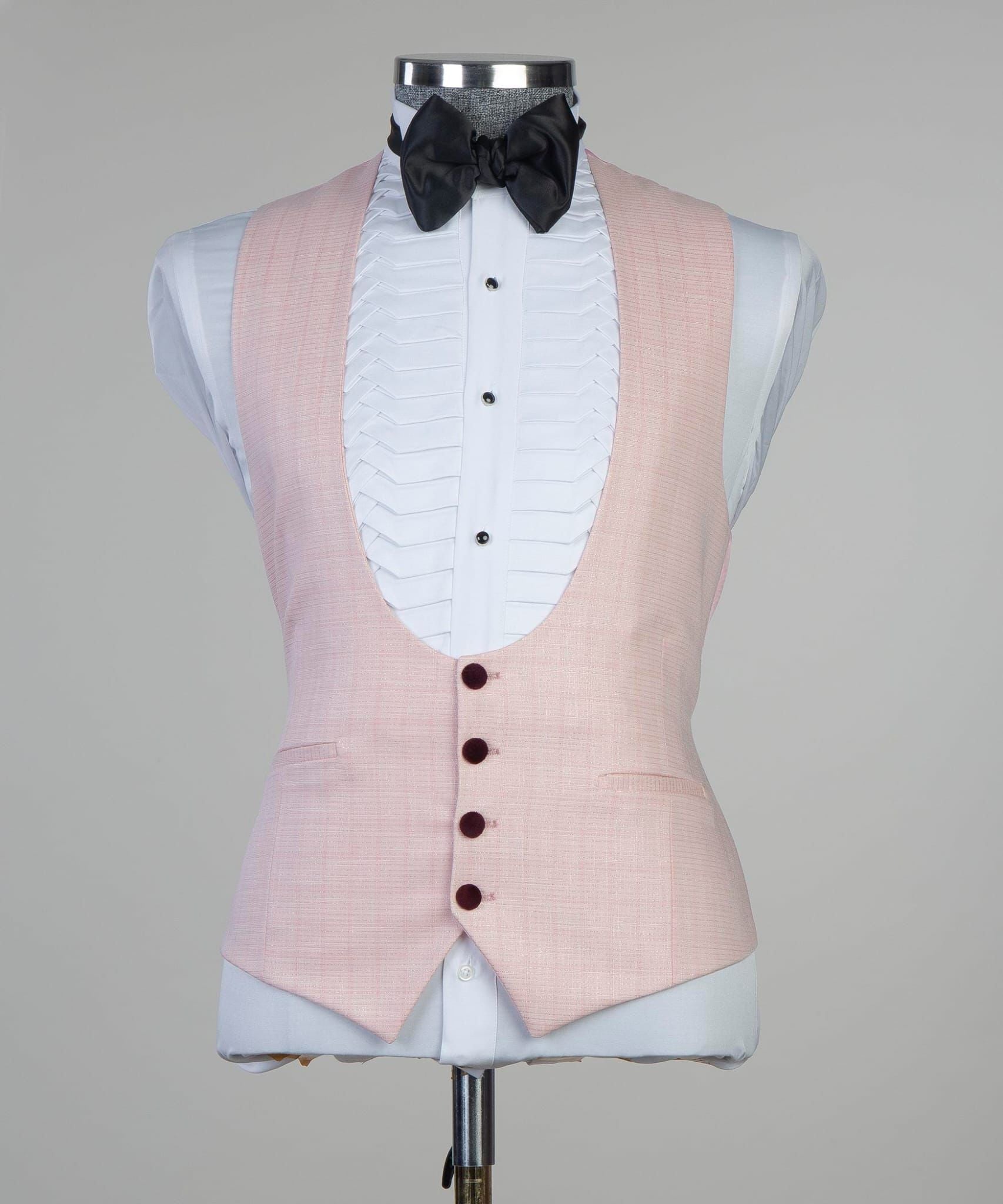 Hot Pink Color Matching Wedding Tuxedos Slim Fit Mens Trousers Suits Handsome Men Prom Party Formal Outfit 3 Pieces