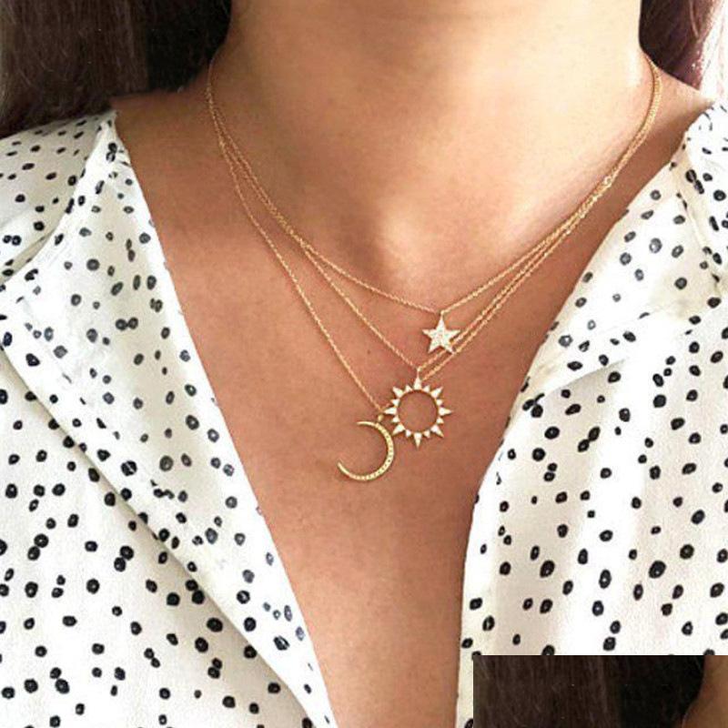 Chokers Chokers 2021 Ladies Gold Chain Necklace Collar Geometric Pendant Star Heart Moon Sun Party Jewelry Diamond Drop Delivery 202 Dh0Mi
Chokers Chokers 2021 Ladies Gold Chain Necklace Collar Geometric Pendant Star Heart Moon Sun Party Jewelry Diamond Drop Delivery 202 Dh0Mi