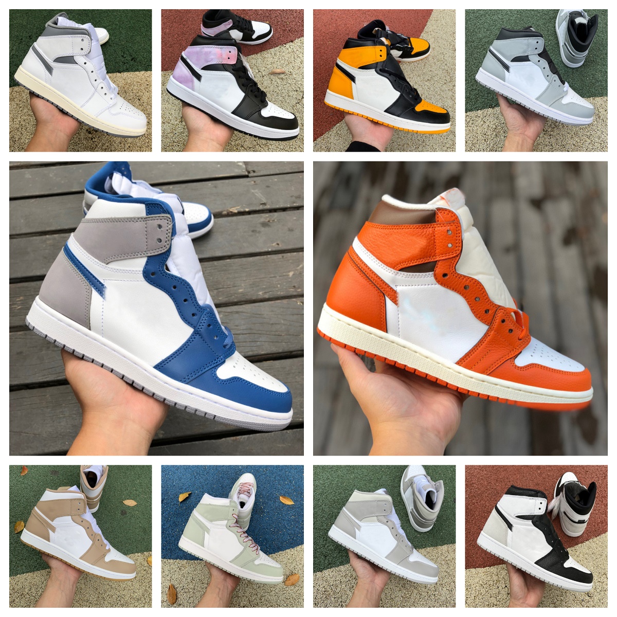 Jumpman 1 1s High Basketball Shoes Mens Women Starfish Hyper Royal University Blue Grey Patent Bred Milan Tan Gum Linen Dark Mocha Twist Turbo Green Designer Sneakers, Bubble package bag
Jumpman 1 1s High Basketball Shoes Mens Women Starfish Hyper Royal University Blue Grey Patent Bred Milan Tan Gum Linen Dark Mocha Twist Turbo Green Designer Sneakers, Bubble package bag