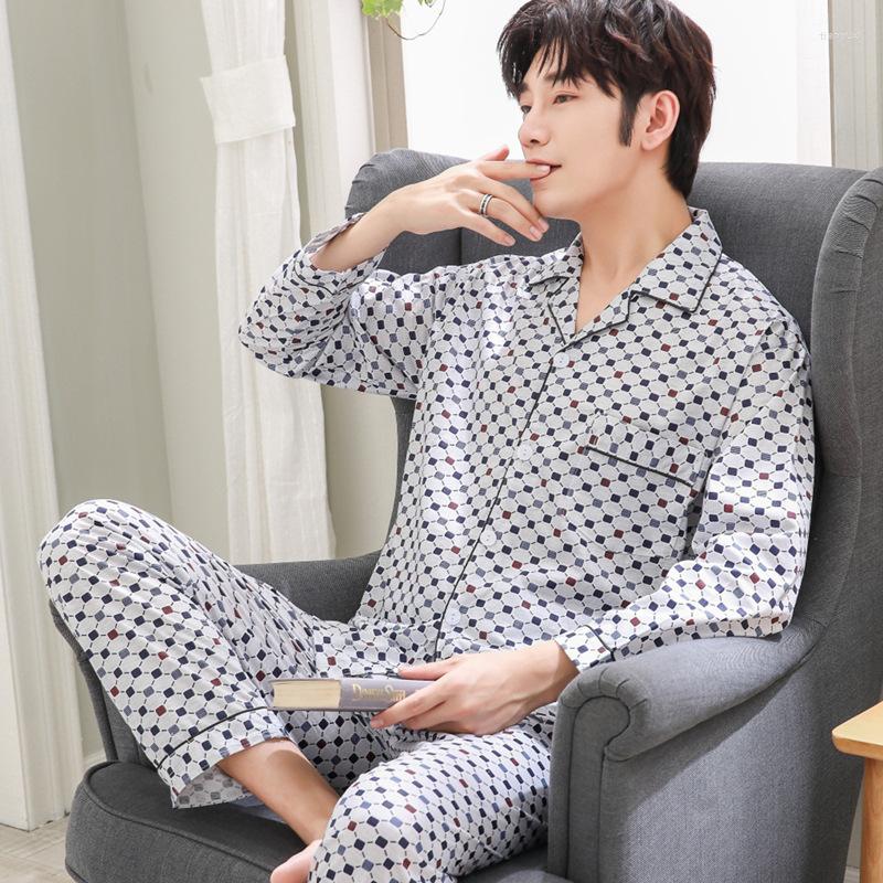 Men's Sleepwear Men's Pajamas Spring And Autumn Single-sided Polyester-cotton Long-sleeved Trousers Cardigan Home Service Plus Size Suit, A3
Men's Sleepwear Men's Pajamas Spring And Autumn Single-sided Polyester-cotton Long-sleeved Trousers Cardigan Home Service Plus Size Suit, A3