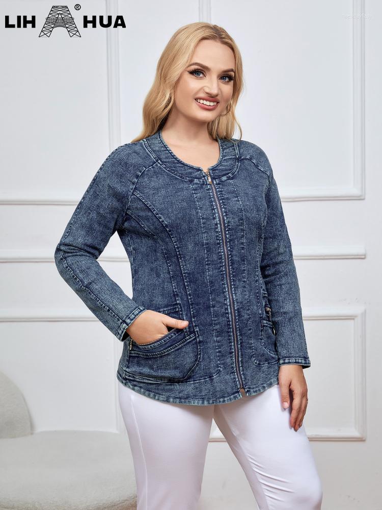 Outerwear LIH HUA Women's Plus Size Denim Jacket Fall Cotton Woven Long Sleeve Casual Fashion, Blue
Outerwear LIH HUA Women's Plus Size Denim Jacket Fall Cotton Woven Long Sleeve Casual Fashion, Blue