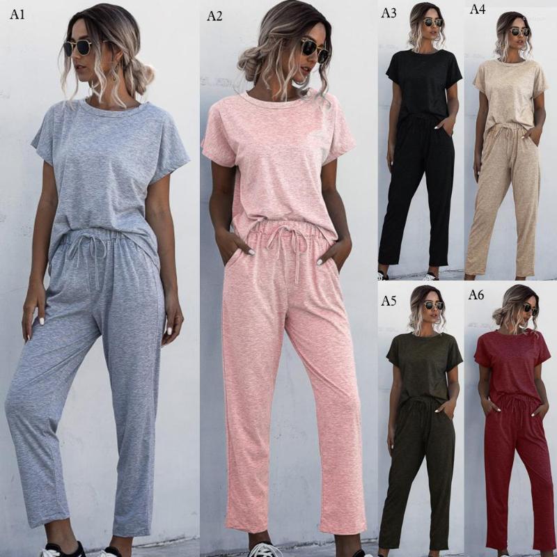 Women' Tracksuits 2022 2Pcs Women Summer Set Lounge Wear Short Sleeve Tops Long Pants Sweat Suits Elastic Waist Casual Solid, Pink
Women' Tracksuits 2022 2Pcs Women Summer Set Lounge Wear Short Sleeve Tops Long Pants Sweat Suits Elastic Waist Casual Solid, Pink