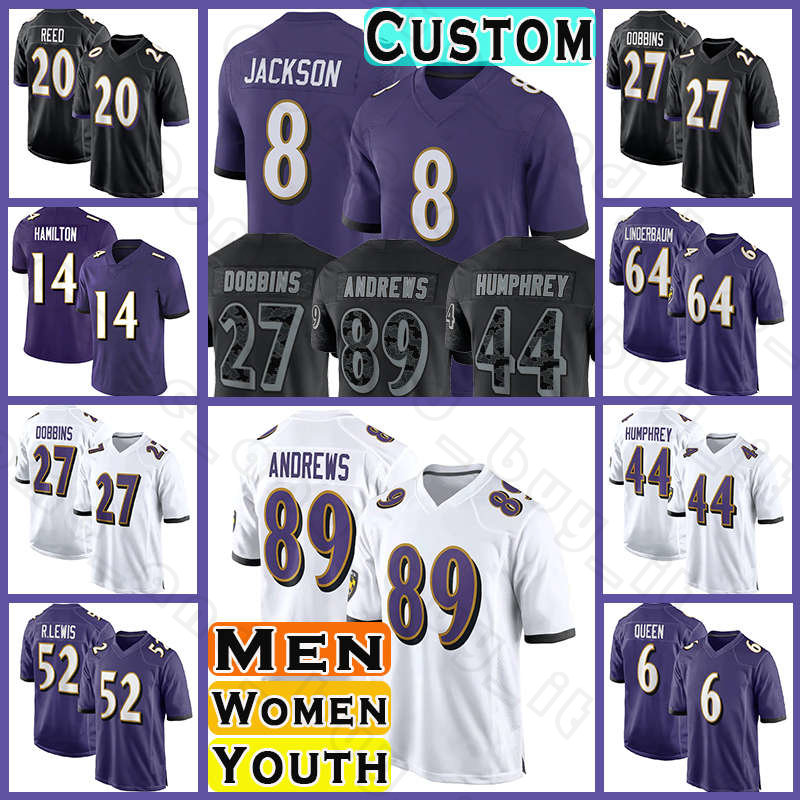 8 Lamar Jackson Football Kyle Hamilton Mark Andrews Jerseys Justin Tucker Baltimores Raven Patrick Queen Marlon Humphrey Ray Lewis J.K. Dobbins Odafe Oweh David Ojabo, Custom women(w y)
8 Lamar Jackson Football Kyle Hamilton Mark Andrews Jerseys Justin Tucker Baltimores Raven Patrick Queen Marlon Humphrey Ray Lewis J.K. Dobbins Odafe Oweh David Ojabo, Custom women(w y)