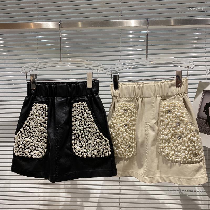 Skirts Leather Skirt Women 2022 Autumn And Winter Heavy Industrial Large Pearl Beaded Pocket Elastic Waist PU Hip Jupe, Black
Skirts Leather Skirt Women 2022 Autumn And Winter Heavy Industrial Large Pearl Beaded Pocket Elastic Waist PU Hip Jupe, Black