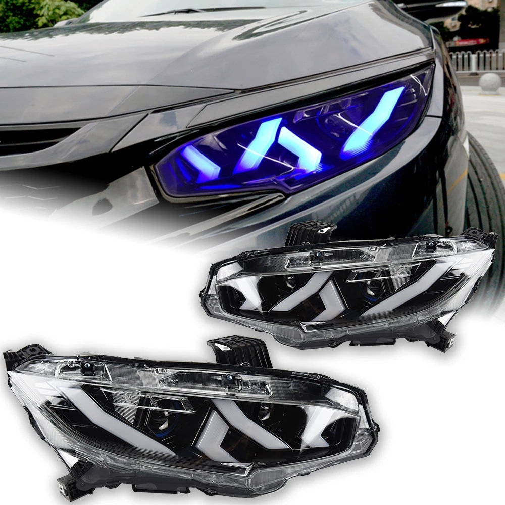 car styling high beam lights For Honda Civic X G10 LED Headlight 16-21 DRL turn signal running head light