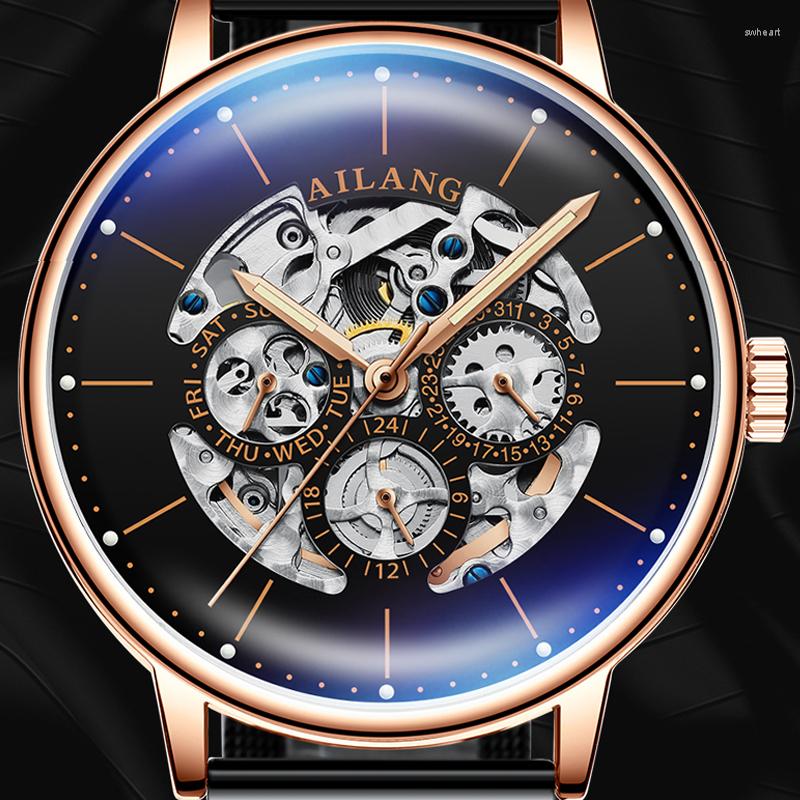Wristwatches AILANG Luxury Watch Men's Mechanical Automatic Gear Wrist Watches Fashionable Leisure, 2-black-black
Wristwatches AILANG Luxury Watch Men's Mechanical Automatic Gear Wrist Watches Fashionable Leisure, 2-black-black