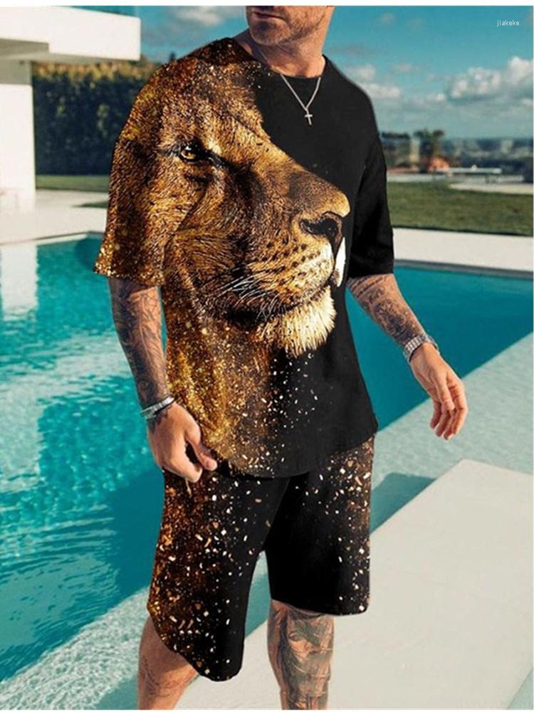 Men' Tracksuits Men' Clothing Suit 3D Printed O-Neck T-Shirt Brave Lion Tiger Sportswear Domineering Fitness Track Pants 2 Piece Set, Yj-3
Men' Tracksuits Men' Clothing Suit 3D Printed O-Neck T-Shirt Brave Lion Tiger Sportswear Domineering Fitness Track Pants 2 Piece Set, Yj-3