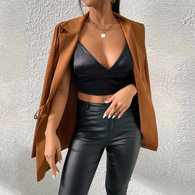 Women' Suits Brown Lace Up Slim Cardigan Blazer Women Coats Streetwear Long Sleeve Elegant Office Lady Jackets 2022 Autumn American Stylish
Women' Suits Brown Lace Up Slim Cardigan Blazer Women Coats Streetwear Long Sleeve Elegant Office Lady Jackets 2022 Autumn American Stylish