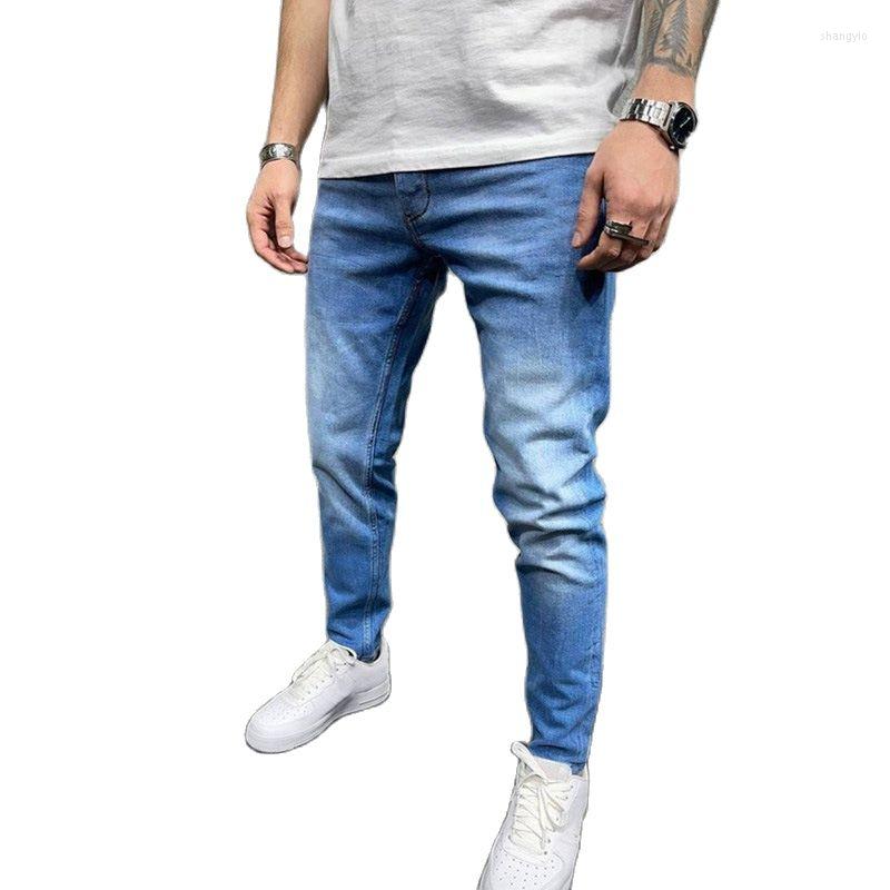 Men's Pants 2022 Washing Blue Korean Style For Men Classic Workwear Jeans Stretch Man's Casual Ripped Slim Fit Men's Denim Trousers
Men's Pants 2022 Washing Blue Korean Style For Men Classic Workwear Jeans Stretch Man's Casual Ripped Slim Fit Men's Denim Trousers