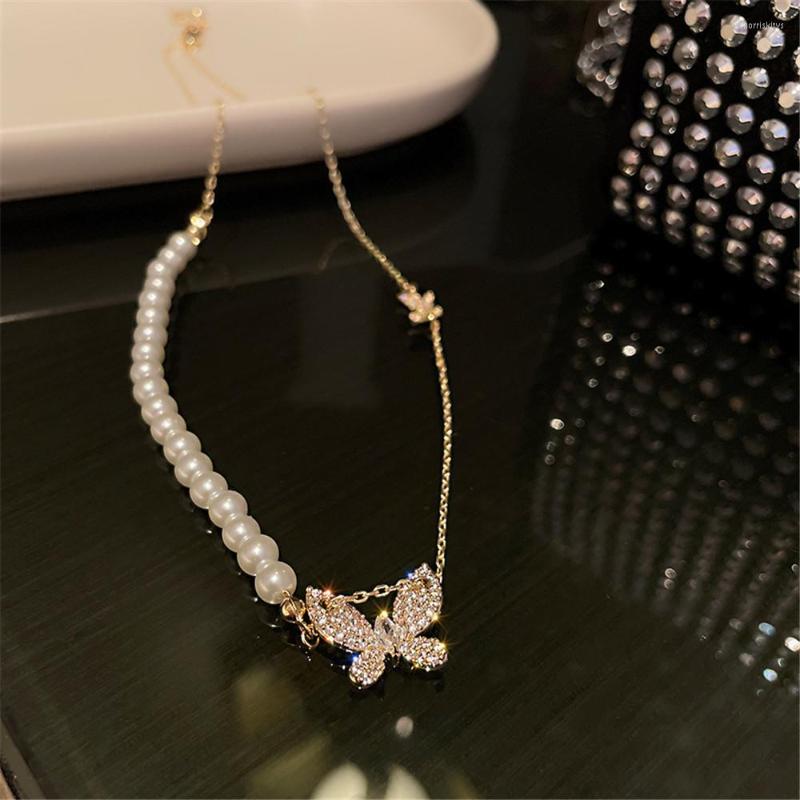 Choker Real Gold Electroplating Korean Fashion Simple Pearl Microinlaid Zircon Butterfly Necklace Influencer Temperament Design Pendant
Choker Real Gold Electroplating Korean Fashion Simple Pearl Microinlaid Zircon Butterfly Necklace Influencer Temperament Design Pendant