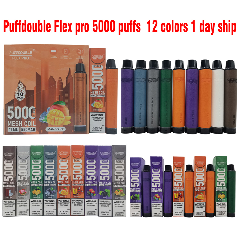 2022 Original Puff double flex pro 5000 puffs E Cigarettes 11ml 550mah Prefilled device disposable rechargable battery vape Authorized E cigs
2022 Original Puff double flex pro 5000 puffs E Cigarettes 11ml 550mah Prefilled device disposable rechargable battery vape Authorized E cigs