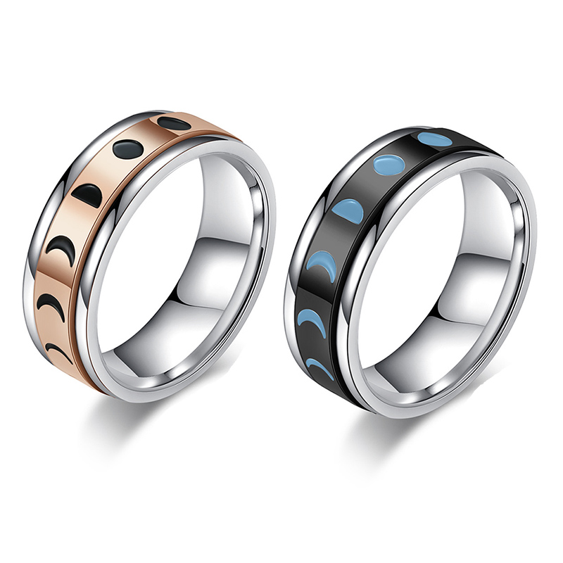 Reduce Anxiety Rotatable Moon Solar Ring Band Stainless Steel Solar Decompress Rings for Women Men Fashion Jewelry
Reduce Anxiety Rotatable Moon Solar Ring Band Stainless Steel Solar Decompress Rings for Women Men Fashion Jewelry