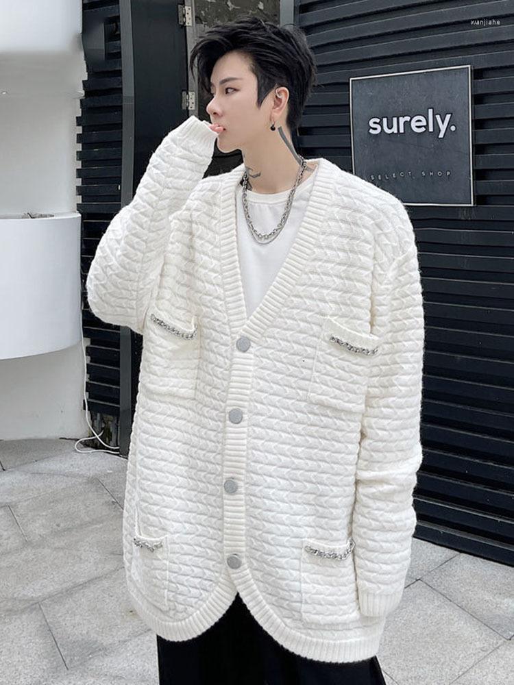 Men's Sweaters Metal Men's Knitted Cardigan Pendant Multi Pocket Thick Sweater 2023 Autumn Winter Solid Color Casual Tide 2Y2905, Black
Men's Sweaters Metal Men's Knitted Cardigan Pendant Multi Pocket Thick Sweater 2023 Autumn Winter Solid Color Casual Tide 2Y2905, Black