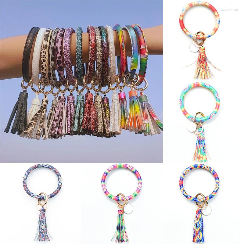 Keychains 2022 PU Leather O Bracelet Key Ring Bangle Tassel Keyring Circle Wristlet Keychain Keyholder For Women Girls Jewelry
Keychains 2022 PU Leather O Bracelet Key Ring Bangle Tassel Keyring Circle Wristlet Keychain Keyholder For Women Girls Jewelry