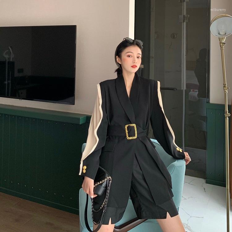 Women' Suits High Quality Spring Autumn Fashion Blazer Jacket Women Patchwork Belted Style Runway Blazers Coat Ladies Outwear, Black
Women' Suits High Quality Spring Autumn Fashion Blazer Jacket Women Patchwork Belted Style Runway Blazers Coat Ladies Outwear, Black