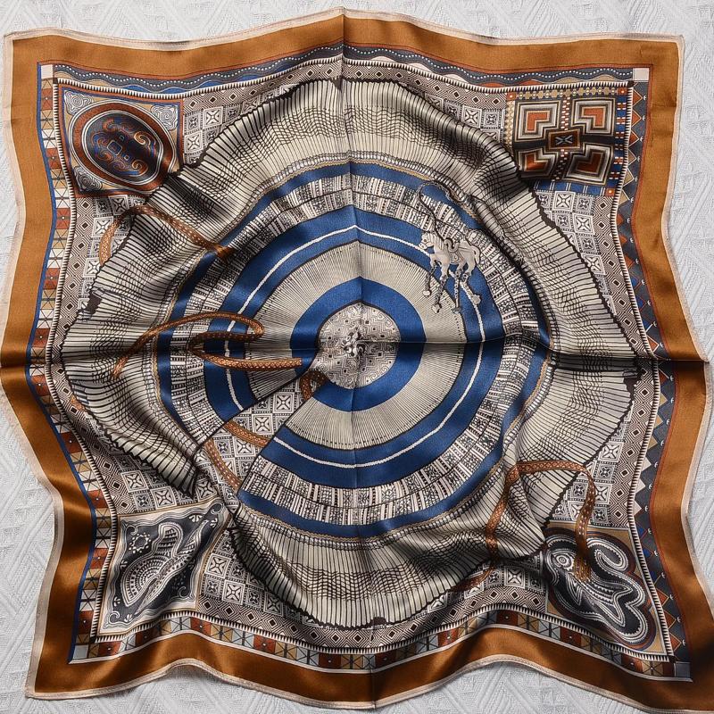 Scarves 70cm Fashion Design Silk Scarf Hand Rolled Edges Retro Totem Square Shawl Brand Hijab Bandana Kerchief For Ladies
Scarves 70cm Fashion Design Silk Scarf Hand Rolled Edges Retro Totem Square Shawl Brand Hijab Bandana Kerchief For Ladies