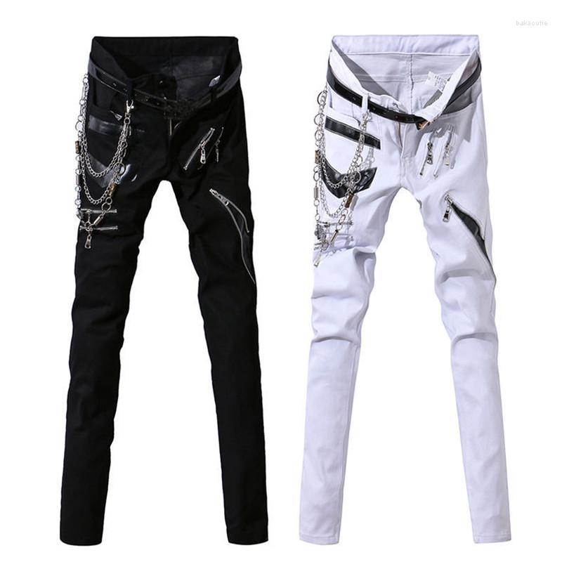 Men's Pants ERENEJIAN Men's Skinny Punk Style Hip Hop With Zippers Chains Stretchy Trousers Bottoms For Male, Black
Men's Pants ERENEJIAN Men's Skinny Punk Style Hip Hop With Zippers Chains Stretchy Trousers Bottoms For Male, Black