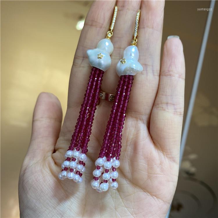 Dangle Earrings Tassel Chalcedony In Green/Red Color With Natural Freshwater Pearl Keshi Gifts
Dangle Earrings Tassel Chalcedony In Green/Red Color With Natural Freshwater Pearl Keshi Gifts