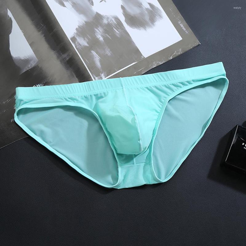 Underpants Sexy Briefs Underwear Breathable Mens Shorts T-back Thongs Boxer G-string Knickers, Navy blue