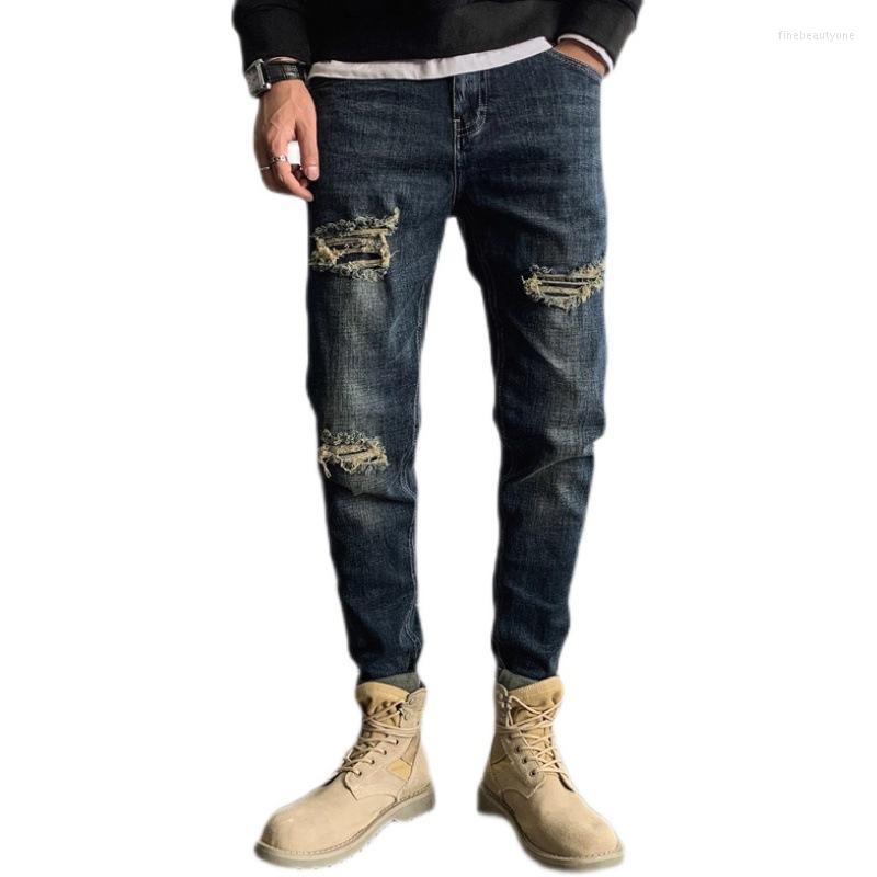 Men's Pants Spring Autumn 2022 Man's Ripped Distressed Trousers All-match Casual Cowboy Hiphop Slim Denim Jeans Men's Vintage, Blue
Men's Pants Spring Autumn 2022 Man's Ripped Distressed Trousers All-match Casual Cowboy Hiphop Slim Denim Jeans Men's Vintage, Blue